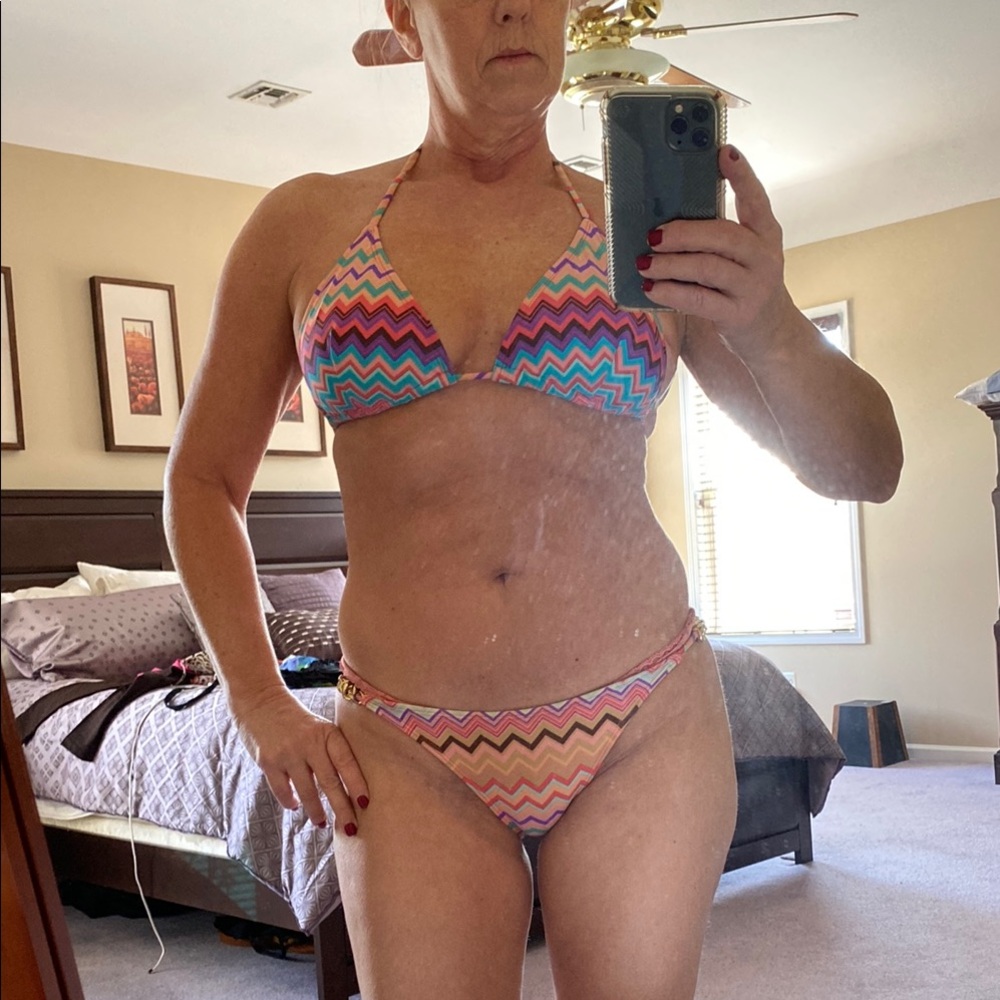 Shoshanna Colorful Zigzag Bikini